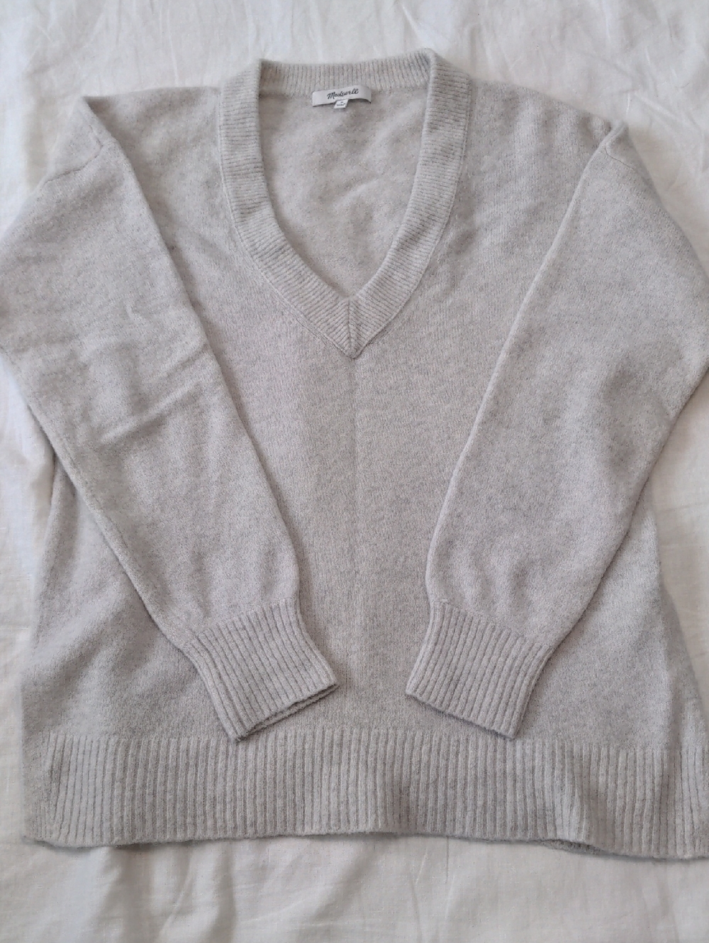 Madewell Merino Alpaca Blend V neck Sweater Size M